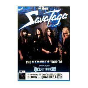  SAVATAGE The Streets Tour 2001 Music Poster