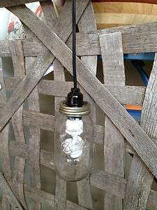 Custom Mason Jar Hanging Pendant Light  
