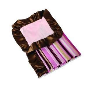    Classic Collection Pink Stripe Ruffle Blanket 