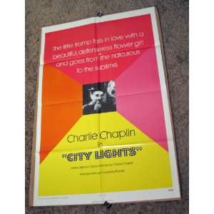   Lights   Charlie Chaplin   Original 1972 Movie Poster 