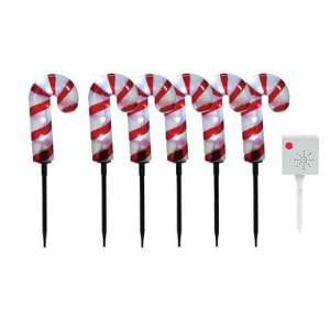  2 each Celebrations 5 Piece Animated Crystal Candy Cane 