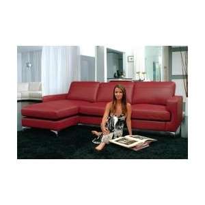 GD018 Boca Sectional Sofa in Red Leather KA06   Armen Living   GD018 