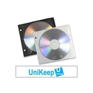  Unikeep Poly CD/DVD Album Page W/ Flap White Electronics