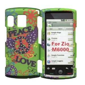  Love & Peace Green Sanyo Zio by Kyocera M6000 Cricket Case 