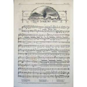  Music Score Sheet Land My Home Sporle Lovell Print 1845 