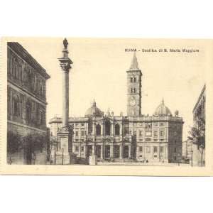 1910 Vintage Postcard Basilica of Santa Maria Maggiore   Rome Italy
