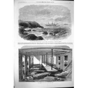  1864 City New York Steam Ship DauntS Rock Queenstown 