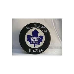  Dave Keon Autographed Puck   Autographed NHL Pucks Sports 