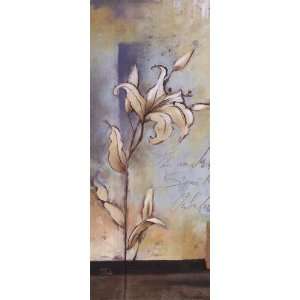   Lilies II Finest LAMINATED Print Patricia Pinto 8x20