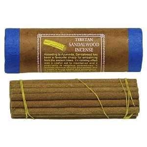 Sandalwood Incense   Traditional Tibetan Style   30 Sticks and Holder