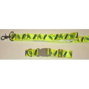   and Leash Set Yellow with Flip Flop Sandals Design