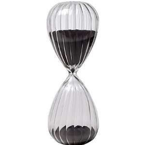   Lot Of 2 2 Hr. Ribbed Hourglass Sand Timer Black 12