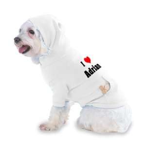  I Love/Heart Adrian Hooded T Shirt for Dog or Cat LARGE 
