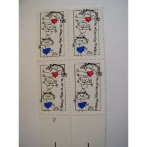  US Postal Stamps, 1984, Family Unity, S# 2104, Plate Block 