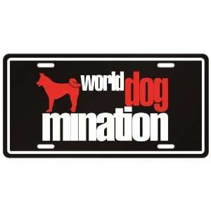  New  Akita  World Dog   Mination  License Plate Dog 
