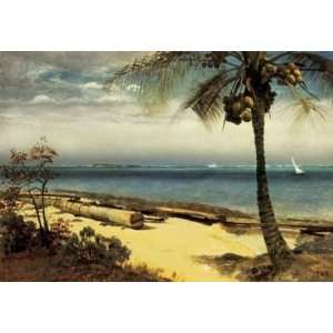  Albert Bierstadt 39W by 27H  Tropical Coast CANVAS 