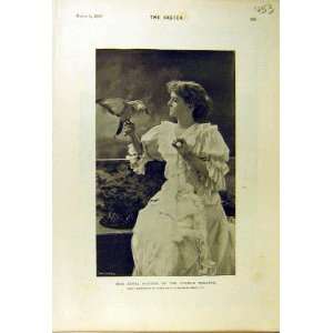    1895 Ethel Haydon Avenue Theatre Bird Actress Print