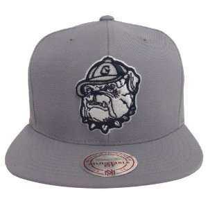   Hoyas Logo Wool Mitchell & Ness Snapback Cap Hat Grey 