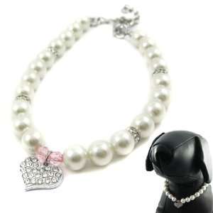  Alfie Couture Designer Pet Jewelry   Pinky Crystal Heart 