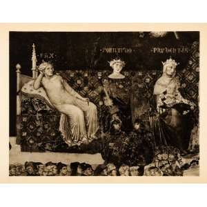  1938 Photogravure Ambrogio Lorenzetti Allegory Good 