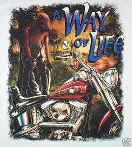 NEW Mens/Women A WAY OF LIFE Harley Motorcycle T Shirt  