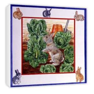  A Rabbit in the Cabbage Patch (w/c on paper)   Canvas 