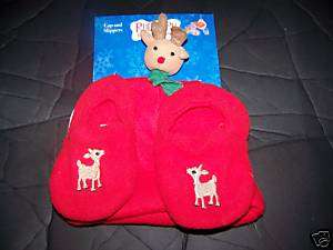 Rudolph The Red Nose Reindeer Hat and Slippers  