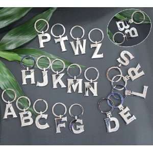  Letter & Initial Keychains   Alphabet Keychains   Silver 