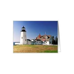  Lighthouse Pemaquid Point Maine Blank Note Card Card 