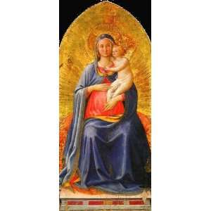 Hand Made Oil Reproduction   Fra Angelico   24 x 54 inches   Virgin 