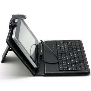  Deeli New Black Leather Case with Keyboard for 7 inch 