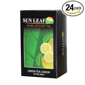 Sun Leaf Lemon Tea, 20 Count Sachet Tea Bags (Pack of 24)  