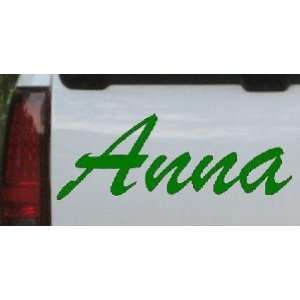  Anna Car Window Wall Laptop Decal Sticker    Dark Green 