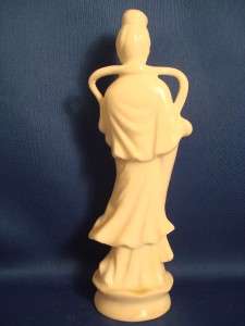   Figurine Statue Holding Urn 7 White Porcelain Lady DCO Fine Quality