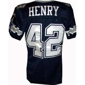  Anthony Henry #42 Cowboys Game Issued Navy Jersey (Tagged 