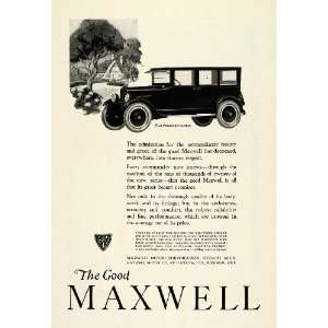  1922 Ad Automobile Five passenger Sedan Maxwell Logo Motor Corp 