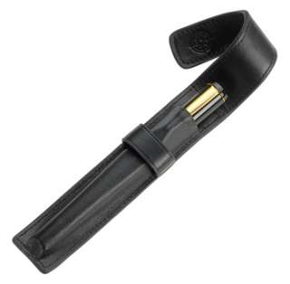 Rosetta Napa Leather Single Slot Pen Case, Black  