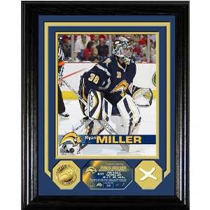 Ryan Miller Photomint W/ Game Used Net