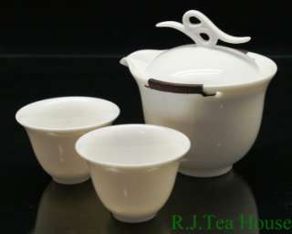 Hengfu Deschamps Side Fine White Porcelain Tea Ware Sets Tea Pot+3 Tea 