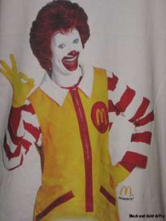 Large Juniors Graphic Tshirt Large White Ronald McDonalds Shirt New 