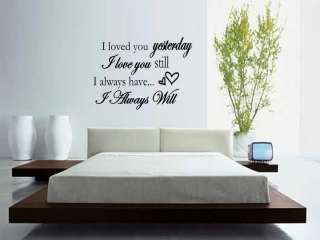 LOVE YOU ALWAYS Vinyl Wall Art Decal Sticker Home 24  