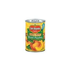 Del Monte Peaches Sliced Yellow Cling 100 Juice   12 Pack  