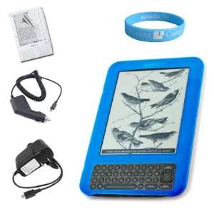  Precision Molded Blue Silicone Skin for  Kindle 3 