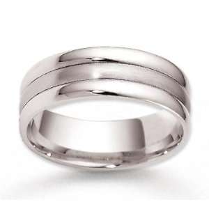  14k White Gold Forever Love Stylish Carved Wedding Band Jewelry