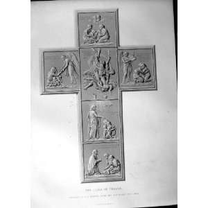   Art Journal 1870 Cross Prayer Bas Relief Bell Balding