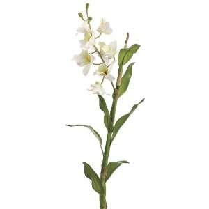  Faux 30 Dendrobium Orchid Plant White Brick (Pack of 8 