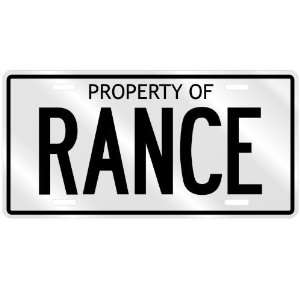  NEW  PROPERTY OF RANCE  LICENSE PLATE SIGN NAME
