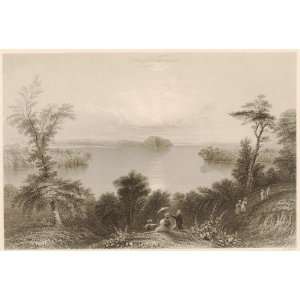  Bartlett 1838 Engraving of Saratoga Lake