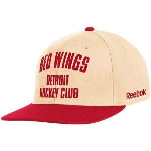  Reebok Detroit Red Wings Natural Red Hockey Club Flex Hat 