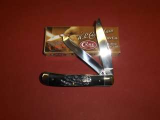 CASE XX #18221 ROUGH BLACK DELRIN TRAPPER 6254SS KNIFE  